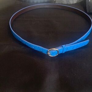 J. Crew Vibrant Blue Leather Belt